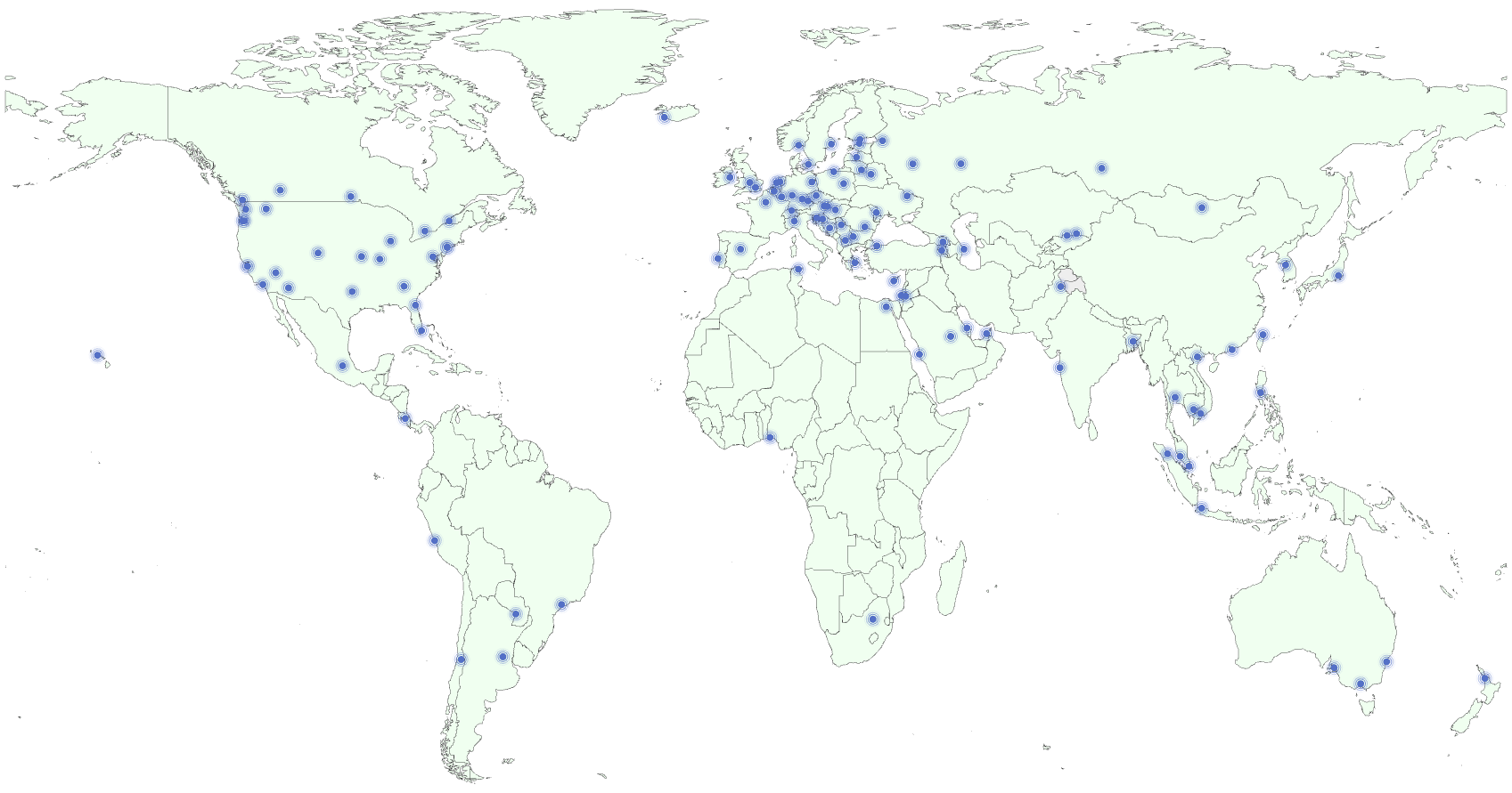 全球服务器分布